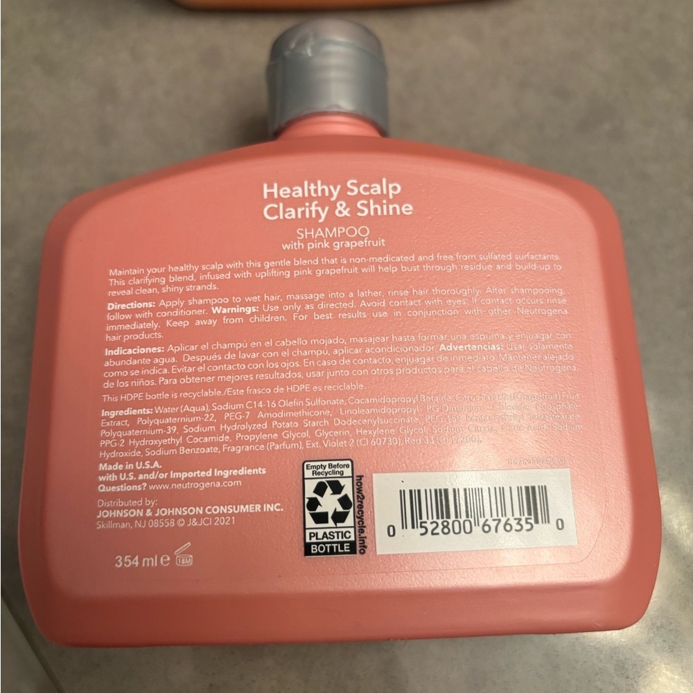 Neutrogena Pink and Orange Healthy Scalp Shampoo and Conditioner Set - Picture 3 of 5